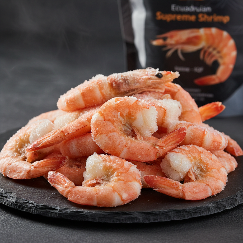 Camarón ecuatoriano Litopenaeus vannamei IQF HLSO